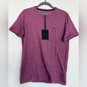 Ted Baker London Men’s T-Shirt, Pink. Size 2